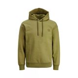 Jack & Jones 12242247-Olive Jcounseen Backprınt Sweat Hood Erkek Haki Sweatshirt
