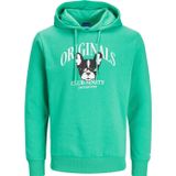 Jack & Jones 12244219-Green Jorbeware Sweat Hood Fst Erkek Yeşil Sweatshirt