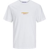 Jack & Jones 12255557 Joraruba Puff Brandıng Baskılı Beyaz Erkek T-shirt