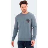 Jack & Jones 12256818 Mavi Erkek Sweatshirt