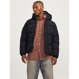 Jack & Jones 12256974-02 Jjebradley Puffer Hood SN Siyah Erkek Mont