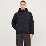 Jack & Jones 12256983-BLK State Packable Puffer Hood Siyah Erkek Kapüşonlu Mont