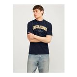 Jack & Jones 12257579 Jjecaleb Varsity Tee Ss O-Neck Noos Navy Blazer Erkek T-shirt