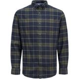 Jack & Jones 12259895 Jjewılly Chech Shırt Gömlek Haki Siyah - Haki - Siyah
