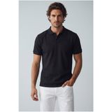 Jack & Jones 12268130 Jjeaustın Polo Ss Noos Erkek Polo Yaka Siyah T-shirt