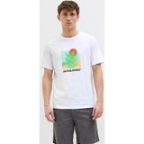 Jack & Jones 12269416-01 Jjbarbados Tee Ss Crew Neck Beyaz Erkek T-shirt