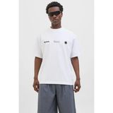 Jack & Jones 12279155 Jcoınfınıty Placement Tee Ss Crew Neck Erkek T-Shirt - Bright White - XL