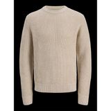 Jack & Jones 12287594 Erkek Kazak - 0019-Bej - 2XL