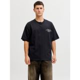 Jack & Jones 12292982-B Dust Script Erkek Siyah Tişört