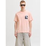 Jack & Jones 12297889-PM Montauk Chestie Erkek Pembe Tişört