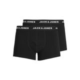 JACK & JONES 2'li Paket Boxer, S, 12138235, Black Detail:Black, Erkek