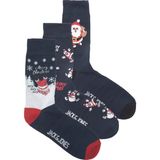 Jack & Jones 3'lü Yilbasi Temali Çorap-Santa - Lacivert - Standart