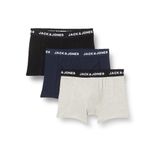 JACK & JONES ACCESSORIES Erkek JACANTHONY TRUNKS 3 PACK NOOS Yüzme ve İç Giyim, Siyah, S