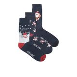 Jack & Jones ACCESSORIES, Erkek, JACSANTA XMAS SOCKS GIFTBOX, Çorap, Lacivert, ONE SIZE