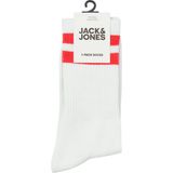 Jack & Jones Additionalsı Jaceli Pamuk Karışımlı Çorap Erkek Çorap 12250739 - Standart - Beyaz - Kırmızı