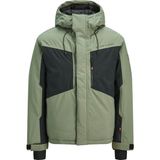 Jack & Jones Alpes Erkek Kayak Montu Su Geçirmez Rüzgar Geçirmez – AW25 - XL - Yeşil