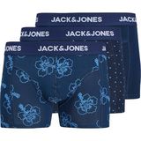 Jack & Jones Anthony Print Erkek 3'lü Boxer (12298171-PBL) - Mavi