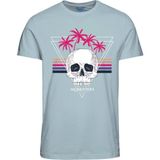 Jack & Jones Baskılı Bisiklet Yaka Erkek Tişört 12238132 - Açık Mavi