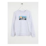 Jack & Jones Baskılı Erkek Çocuk Beyaz Sweatshırt 12267135