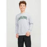 Jack & Jones Baskılı Erkek Çocuk Beyaz Sweatshırt JJEJOSH SWEAT CREW NECK NOOS JNR