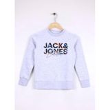 Jack & Jones Baskılı Erkek Çocuk Sweatshırt, Beyaz, 10 Yaş