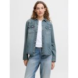 JACK & JONES Bayan Jxjules Ls Denim Gömlek DNM Ln, mavi (medium denim blue), M