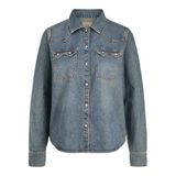 JACK & JONES Bayan Jxjules Ls Denim Gömlek DNM Ln, mavi (medium denim blue), XS