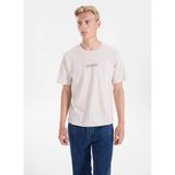Jack & Jones Bej Erkek Regular Fit Logo Baskılı T-Shirt 12307760 Jortook Tee Crw Neck BSS26 - Ekru - M