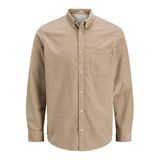 Jack & Jones Bej Fitilli Kadife Gömlek, M, 12278967, Crockery, Erkek