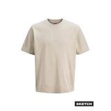 Jack & Jones Bej Regular Fit T-Shirt, XL, 5003350686, Ekru, Erkek