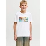 Jack & Jones Beyaz Erkek Çocuk Baskılı T-Shirt 12289947 - 8 Yaş