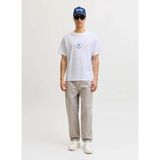 Jack & Jones Beyaz Erkek Normal Palmiye T-Shirt 12295125 Jorhyeres Mınımal Tee Neck