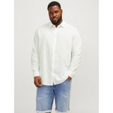Jack & Jones Beyaz Uzun Kollu Erkek Gömlek Klasik Stil Büyük Beden Slim Fit - 2XL