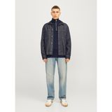 Jack & Jones Bisiklet Yaka A-Form Fit Lacivert Erkek Kazak 12257773_JJEPERFECT Knıt Half Zıp S - 2XL