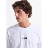 Jack & Jones Bisiklet Yaka Beyaz Erkek T-Shirt 12282875_JCOSTANCE Mınımal Text Tee - XL