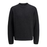 JACK & JONES Bisiklet Yaka Kazak Siyah, XXL, 12278816, Black, Erkek