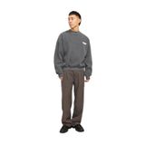 Jack & Jones Bisiklet Yaka Koyu Gri Erkek Sweatshirt 12266178-JORRIDGEWOOD WASH SWEAT CR, XL
