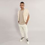 Jack & Jones Bisiklet Yaka Logo İşlemeli Tişört-Denim - Vizon - XL