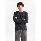 Jack & Jones Bisiklet Yaka Normal Gri Erkek Kazak 12258407_JJECOOPER Knıt Crew Neck N - 2XL