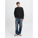 Jack & Jones Bisiklet Yaka Normal Siyah Erkek Kazak 12278816_JJEDOVER Knıt Crew Neck Sn - 2XL