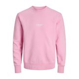 Jack & Jones Bisiklet Yaka Pembe Sweatshirt, S, 12278791, Prism Pink, erkek
