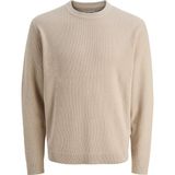 Jack & Jones Bisiklet Yaka Rahat Kahve Erkek Kazak 12283452_JCOTIER Knıt Crew Neck - 2XL