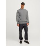 Jack & Jones Bisiklet Yaka Relaxed Gri Erkek Kazak 12257854_RDDBROOKS Knıt Crew Neck L - M