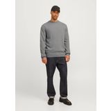 Jack & Jones Bisiklet Yaka Relaxed Gri Erkek Kazak 12257854_RDDBROOKS KNIT CREW NECK L