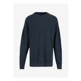 Jack & Jones Bisiklet Yaka Relaxed Koyu Gri Erkek Kazak 12261771_JORSCOTT KNIT CREW NECK