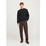 Jack & Jones Bisiklet Yaka Relaxed Siyah Erkek Kazak 12259666_JPRBLAMILANO STITCH KNIT C