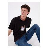 Jack & Jones Bisiklet Yaka Siyah Erkek T-Shirt 12273000_JORSPLIT GRAPHIC FRONT TEE