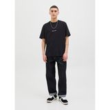 Jack & Jones Bisiklet Yaka Siyah Erkek T-Shirt 12282892_JORNORREBRO Emb Tee Ss Cre
