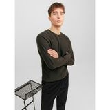 Jack & Jones Bisiklet Yaka Standart Haki Erkek Kazak 12240711_JPRBLAANDERSON Knıt Struct - XL