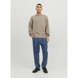 Jack & Jones Bisiklet Yaka Standart Krem Erkek Kazak 12242512_JORRAY Knıt Crew Neck - XL